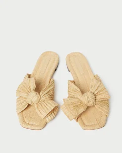 Daphne Champagne Bow Slide