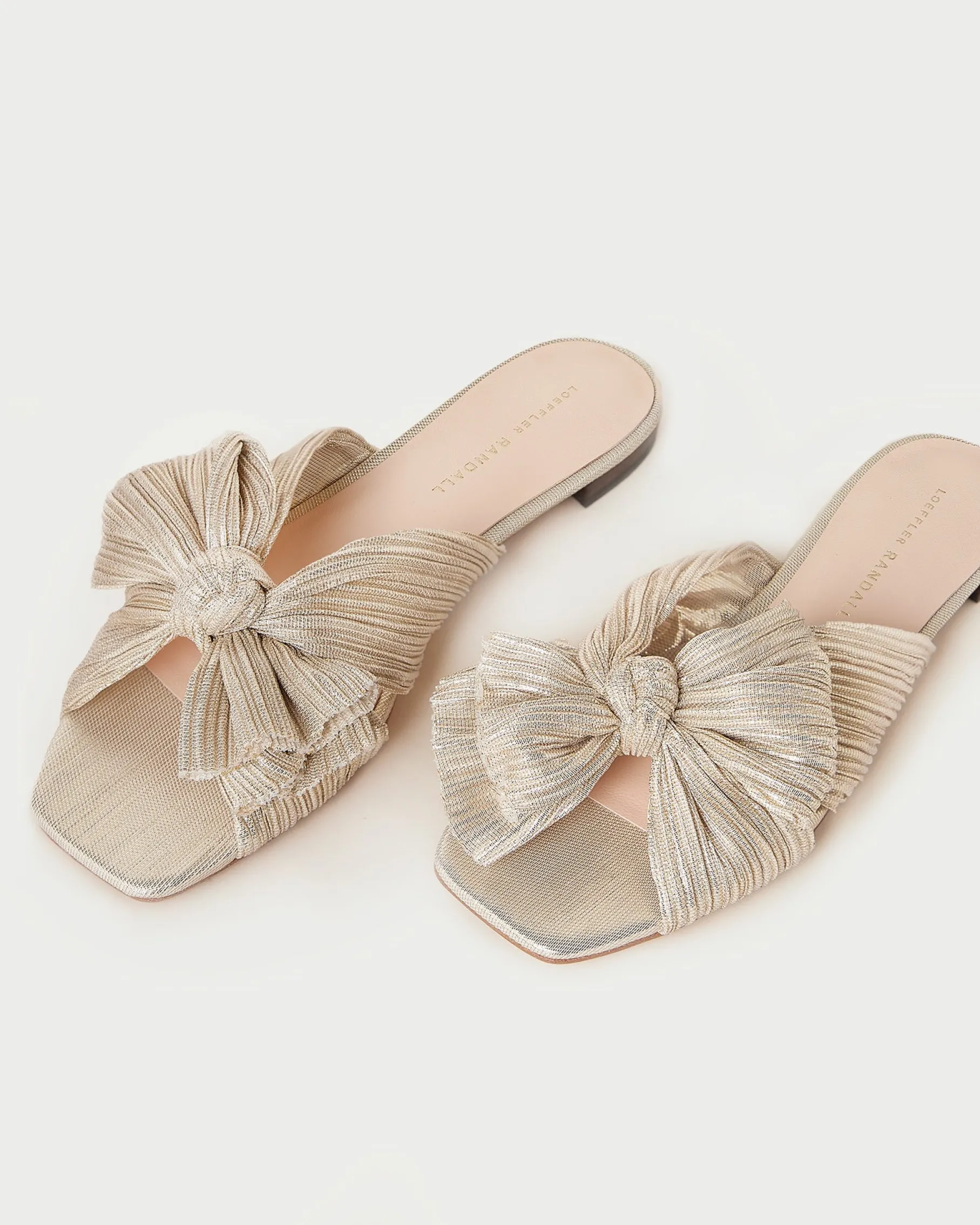 Daphne Champagne Bow Slide