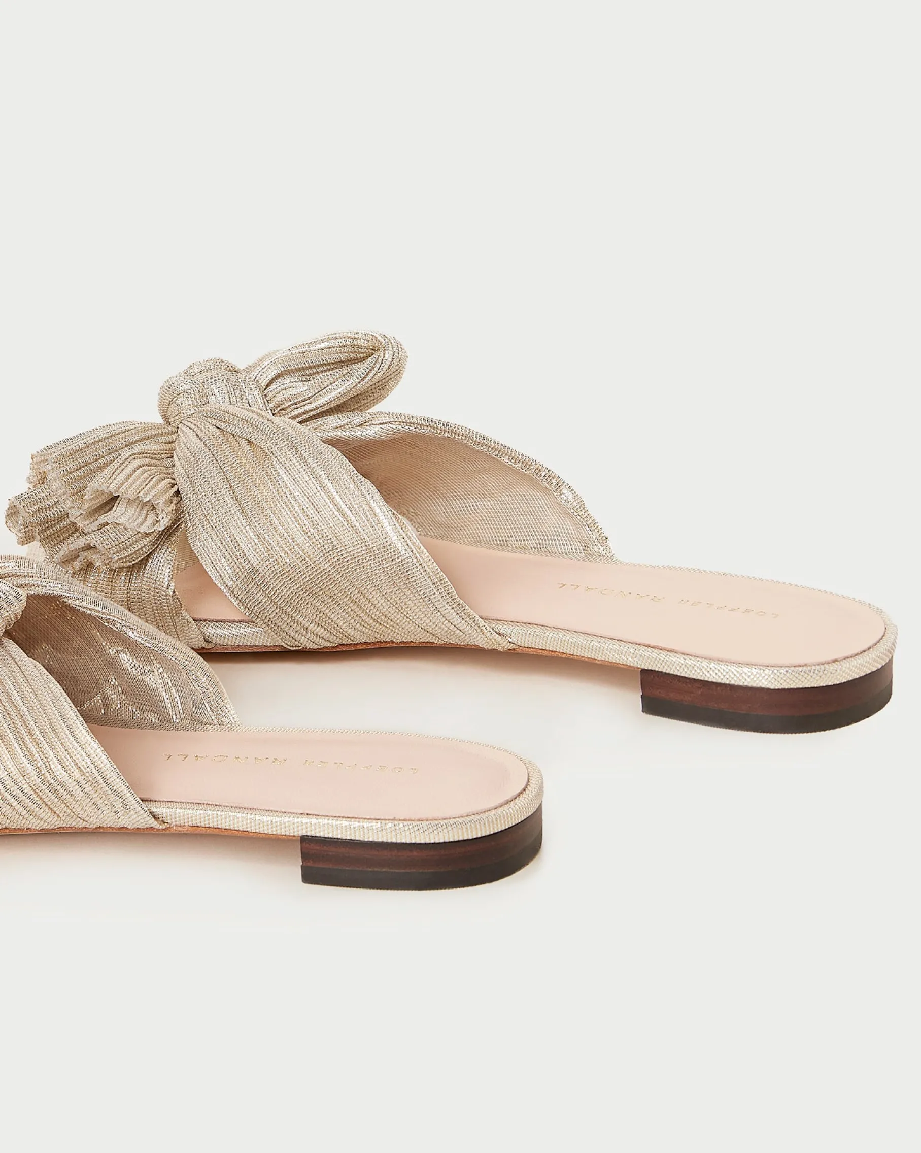 Daphne Champagne Bow Slide