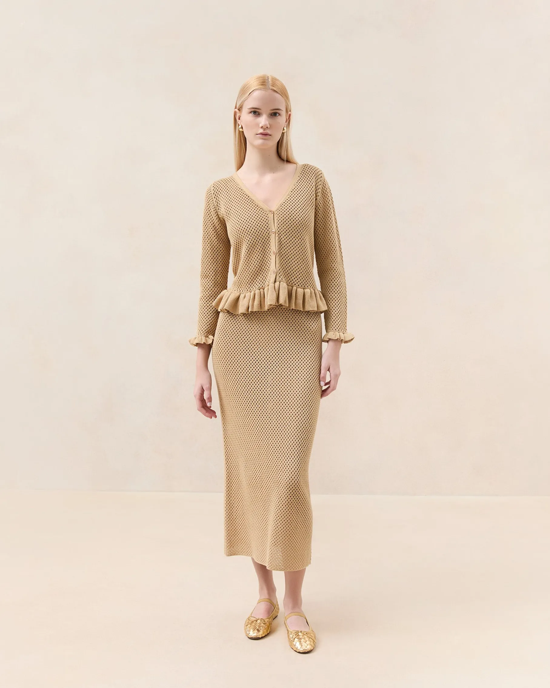 Delia Butter Crochet Skirt