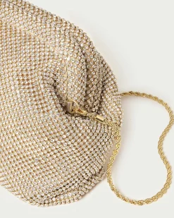 Doreen Gold Diamanté Frame Pouch