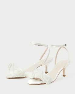 Elena Pearl Pleated Ruffle Sandal