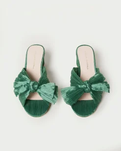 Emilia Black Pleated Bow Heel