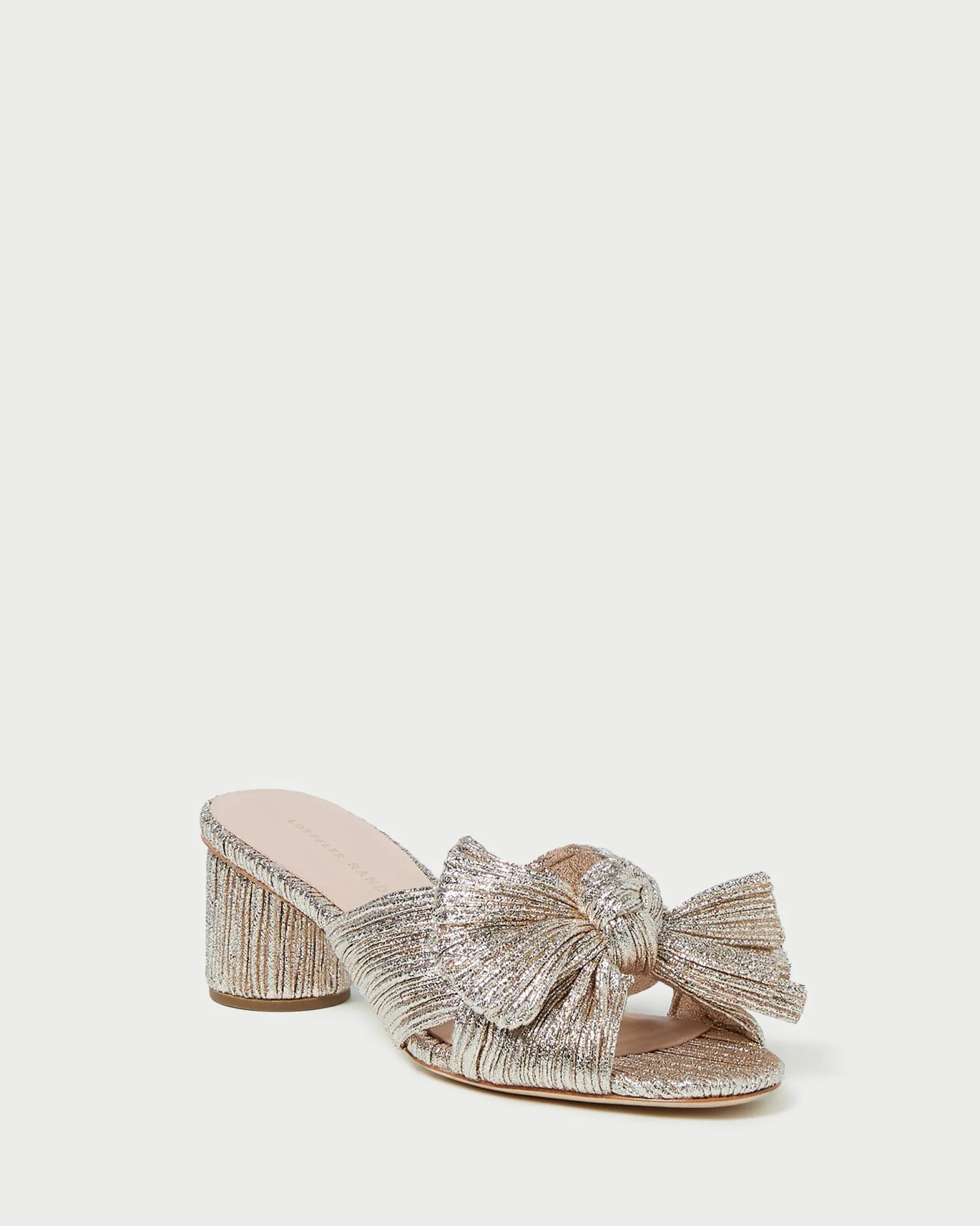 Emilia Brown Gingham Bow Heel