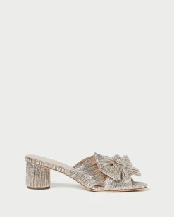 Emilia Brown Gingham Bow Heel