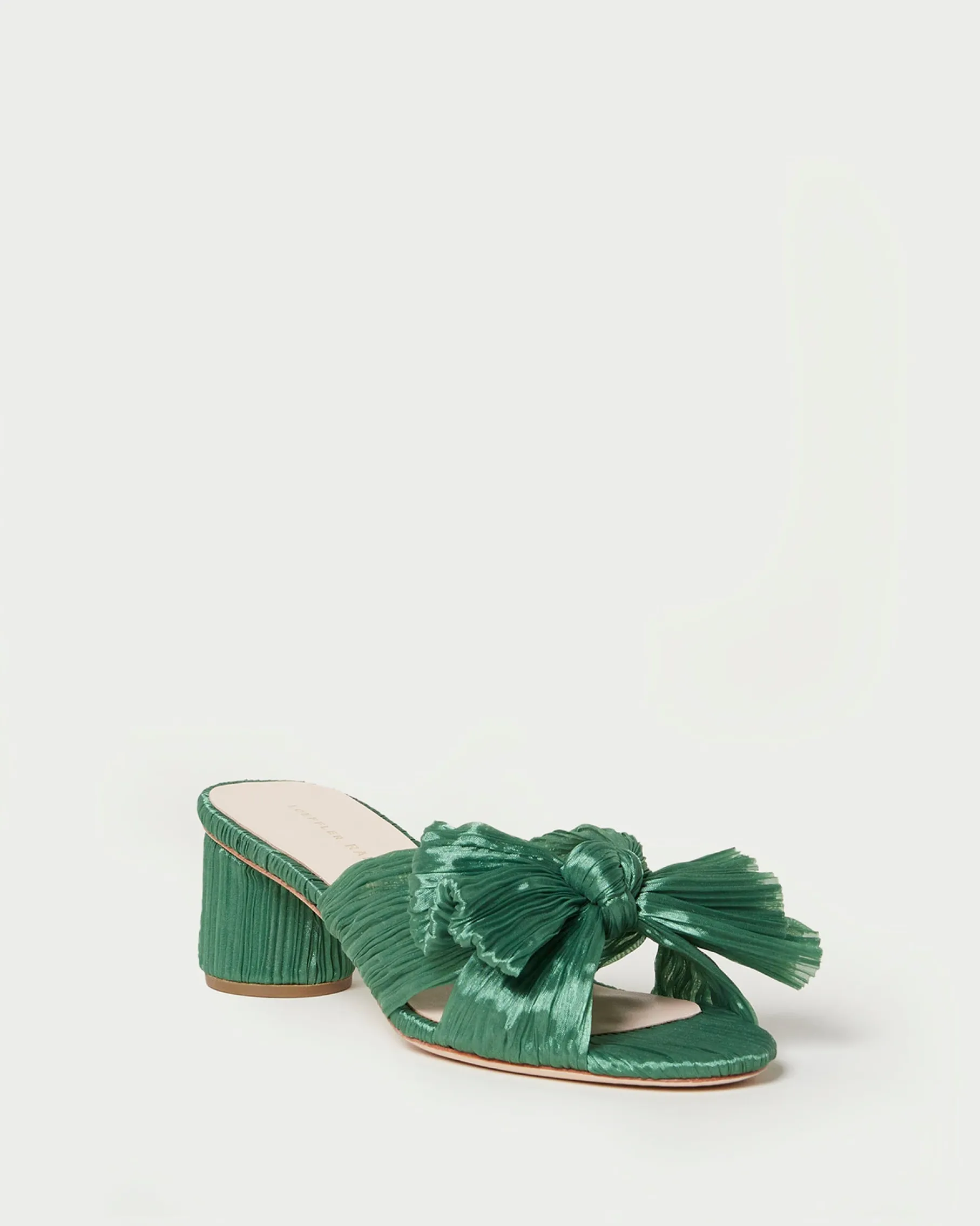 Emilia Brown Gingham Bow Heel