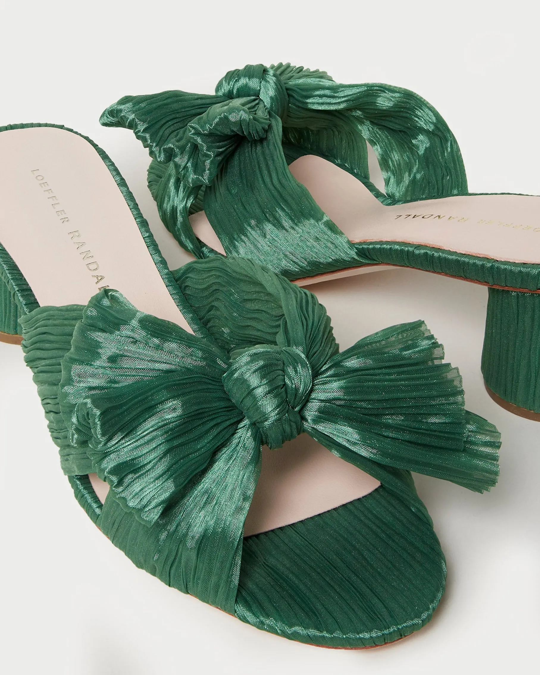Emilia Brown Gingham Bow Heel