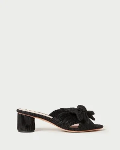 Emilia Brown Gingham Bow Heel