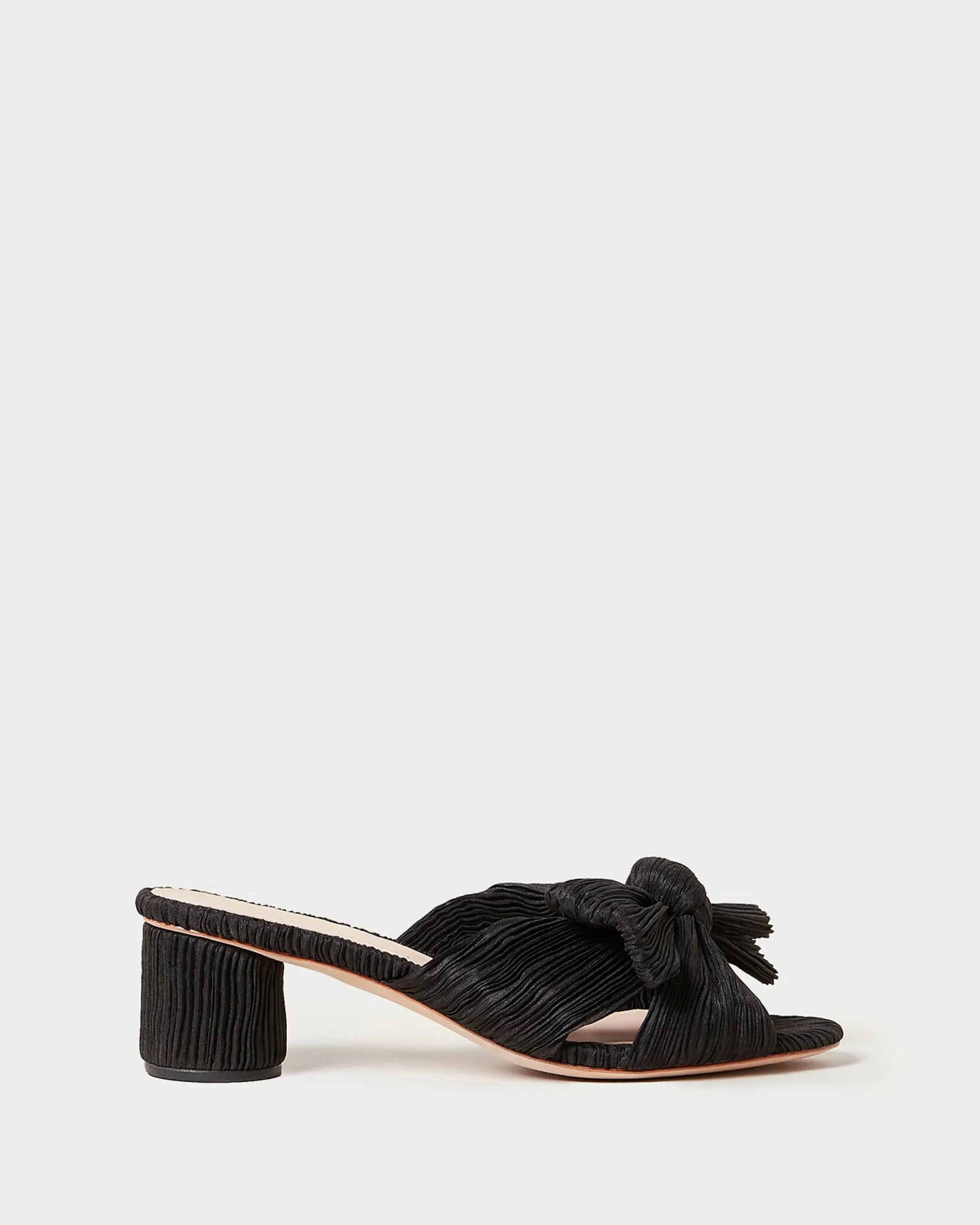 Emilia Brown Gingham Bow Heel