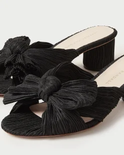 Emilia Brown Gingham Bow Heel