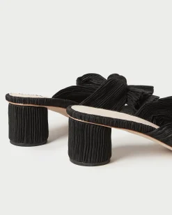 Emilia Brown Gingham Bow Heel