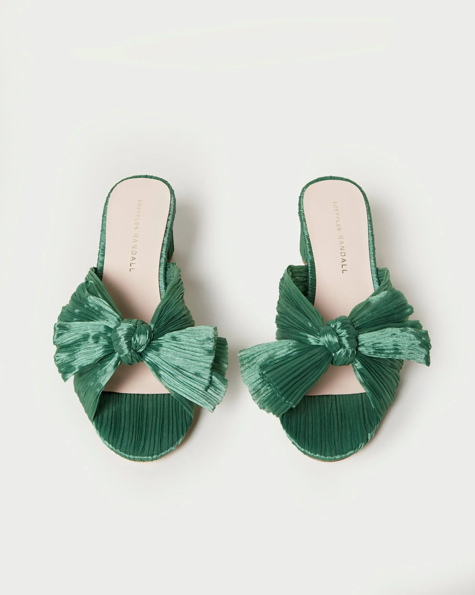 Emilia Champagne Pleated Bow Heel