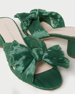 Emilia Gold Pleated Bow Heel