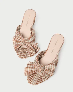 Emilia Gold Pleated Bow Heel