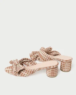 Emilia Gold Pleated Bow Heel