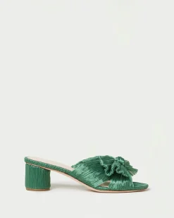 Emilia Sage Pleated Bow Heel