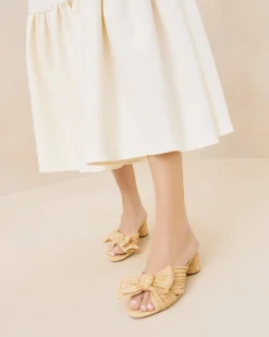 Emilia Sage Pleated Bow Heel