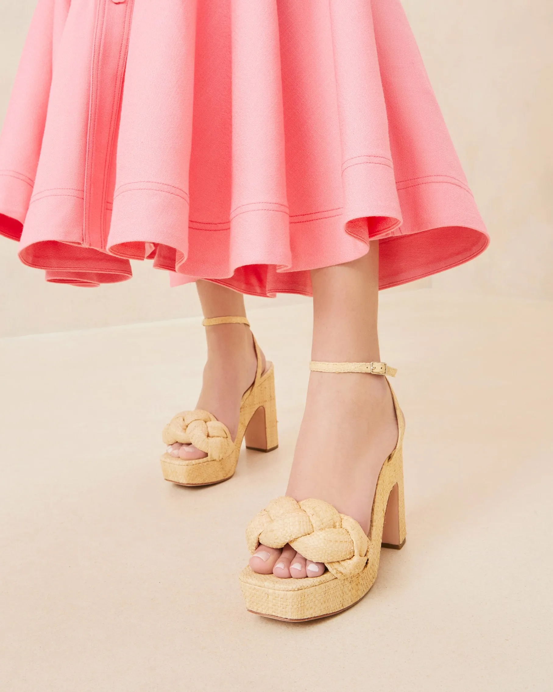 Fae Blue Denim Platform Heel