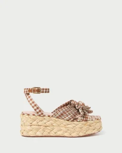 Gaby Brown Gingham Bow Espadrille