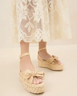 Gaby Brown Gingham Bow Espadrille