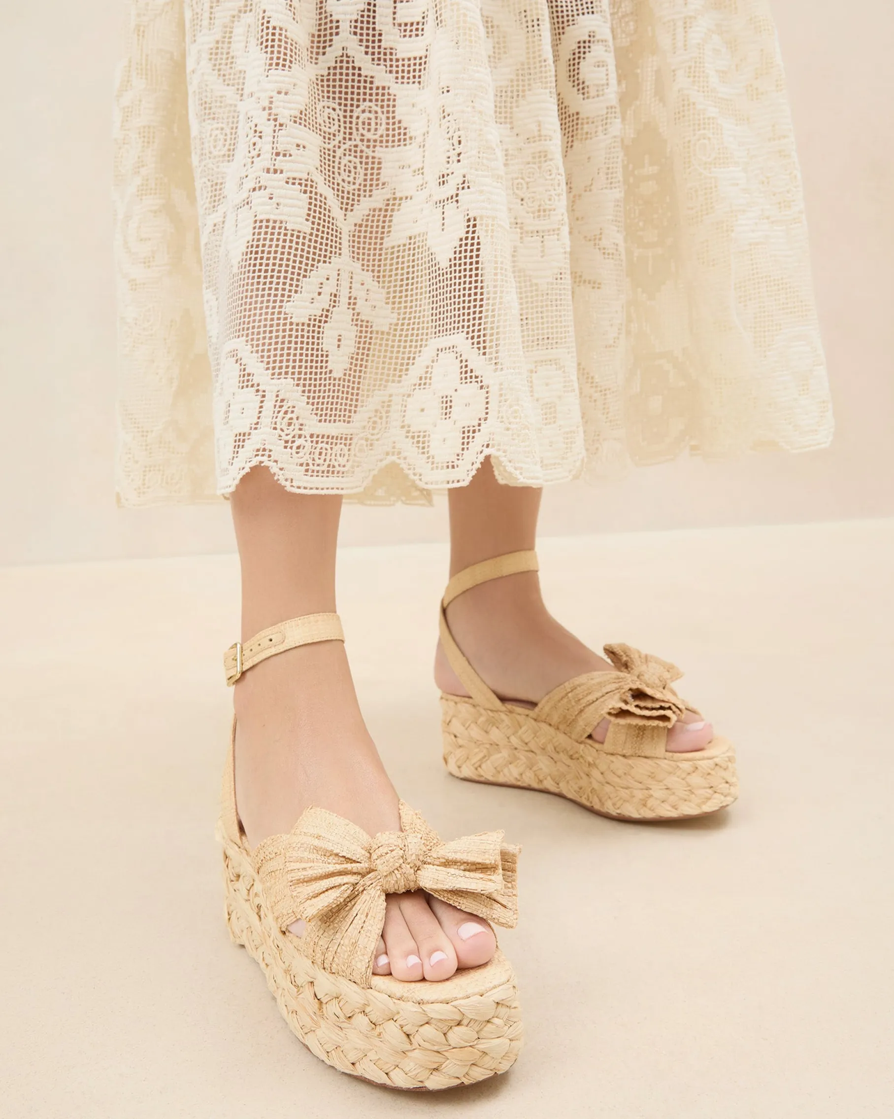 Gaby Brown Gingham Bow Espadrille