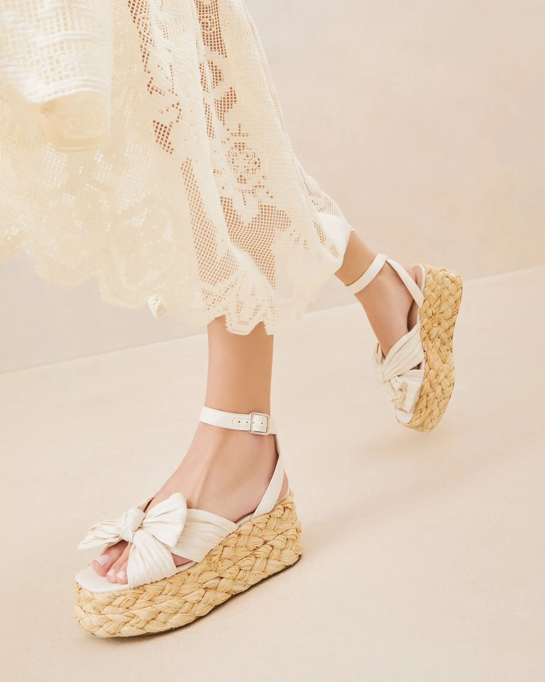 Gaby Brown Gingham Bow Espadrille