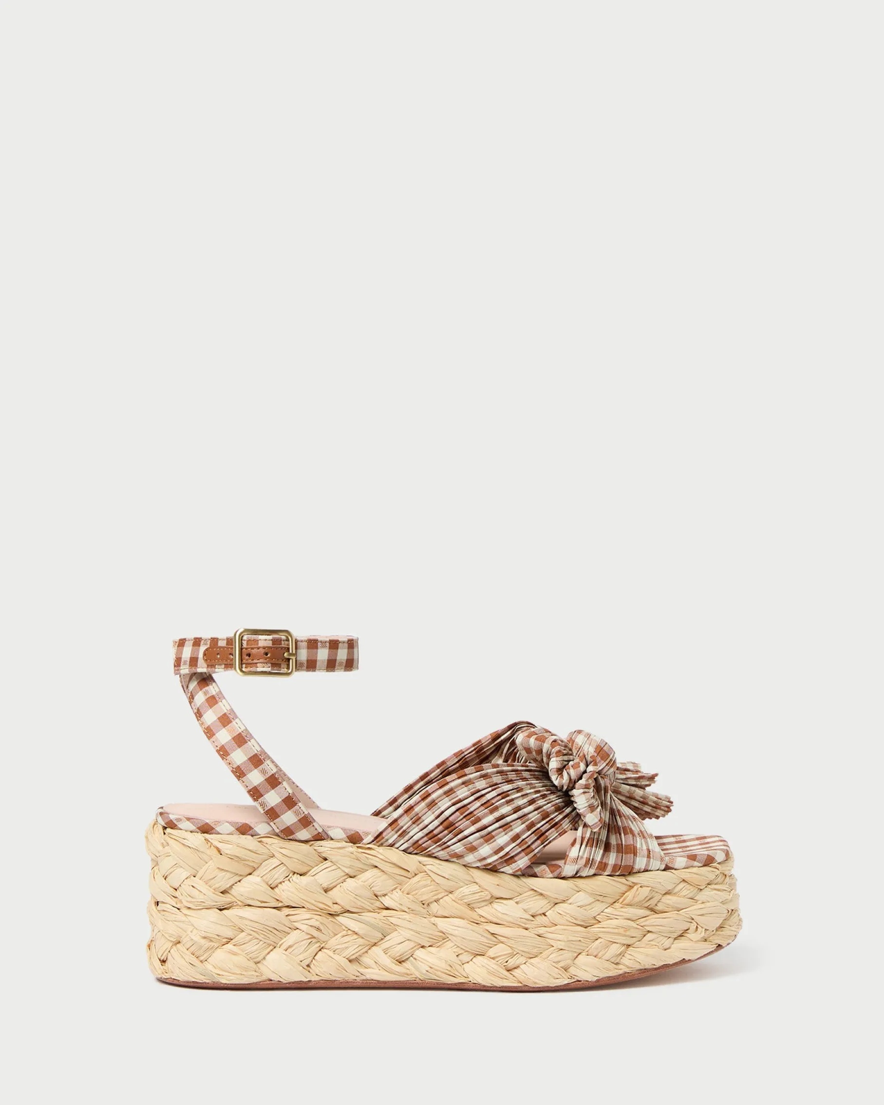 Gaby White Pleated Bow Espadrille