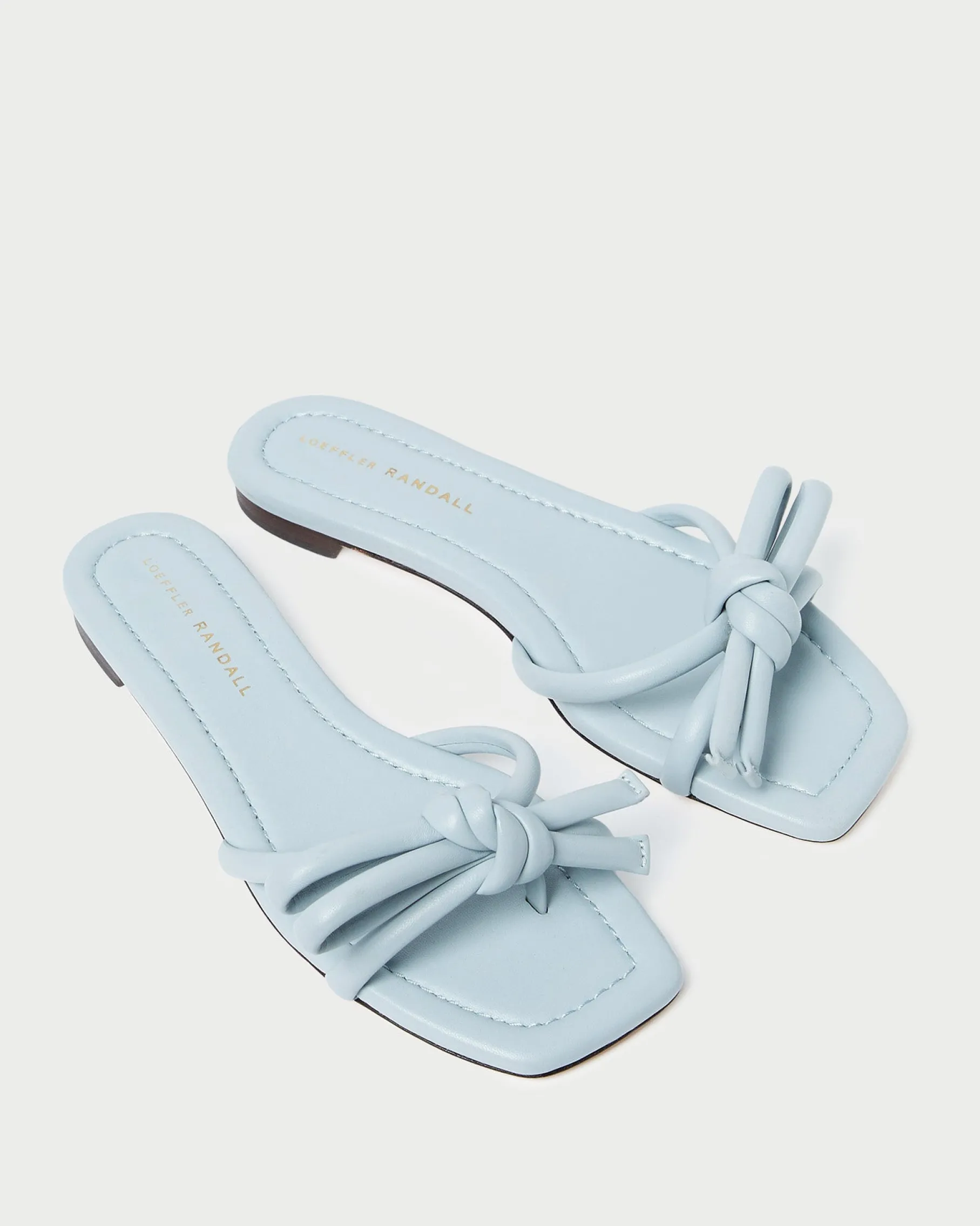 Hadley Blue Leather Bow Sandal