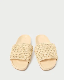 Henri Brown Crochet Leather Sandal