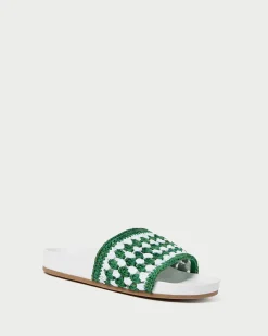 Henri Brown Crochet Leather Sandal
