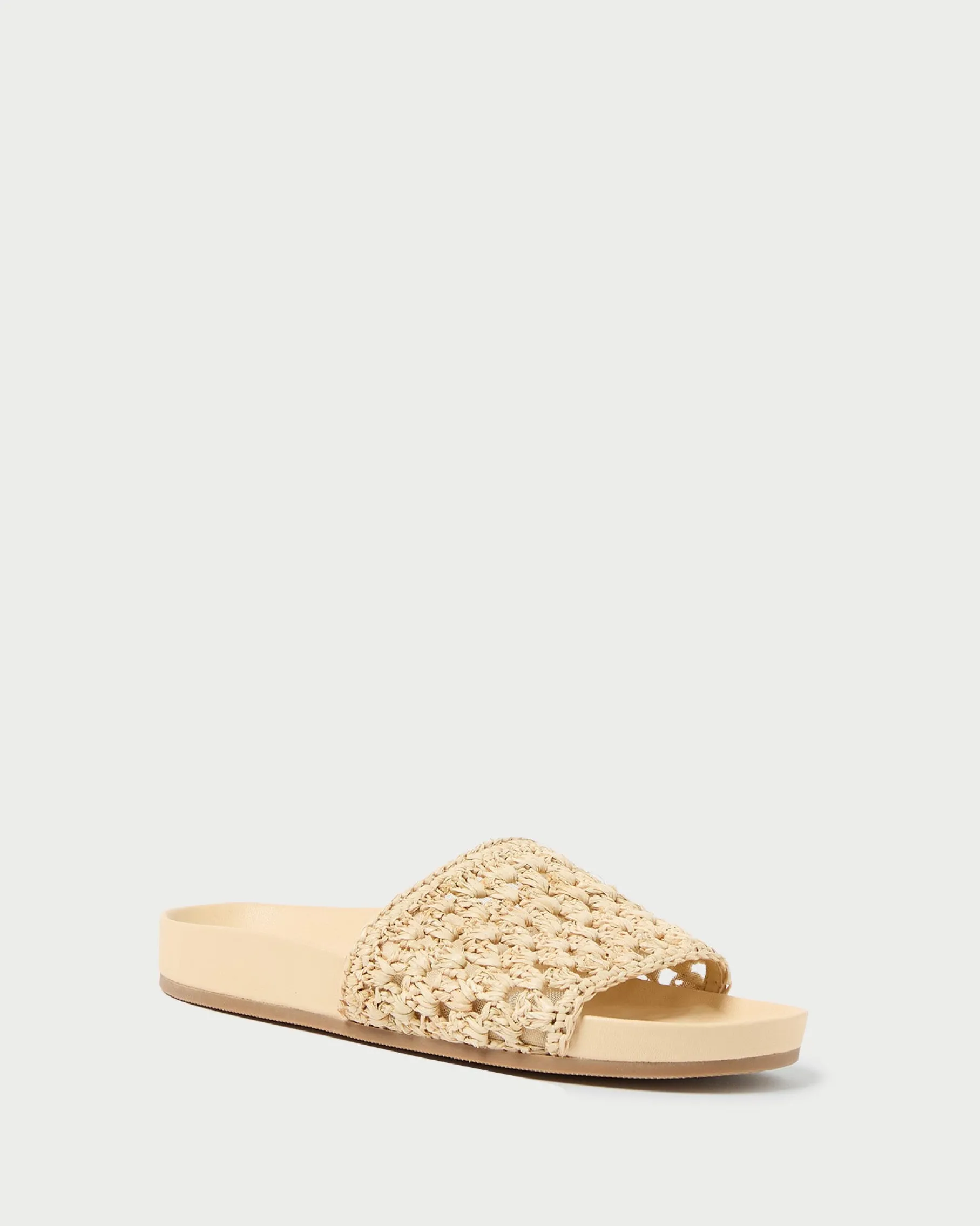 Henri Green/White Crochet Raffia Sandal