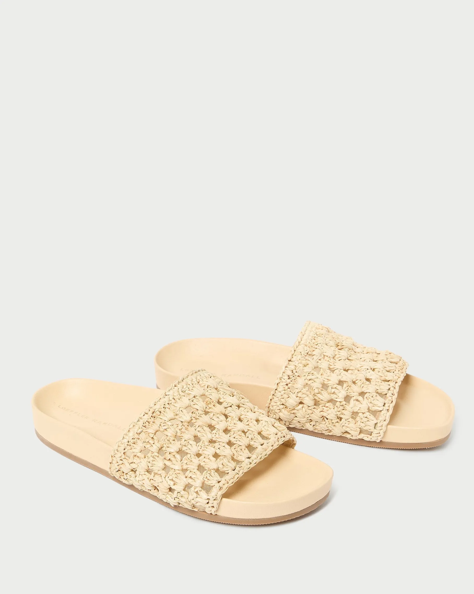 Henri Green/White Crochet Raffia Sandal