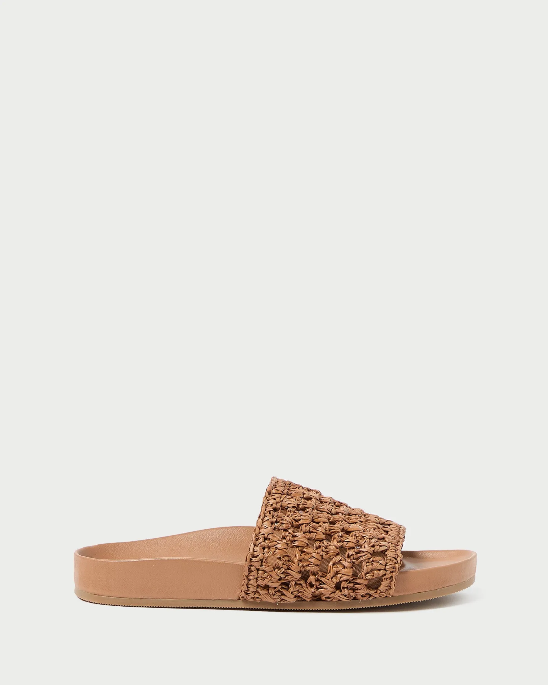 Henri Green/White Crochet Raffia Sandal