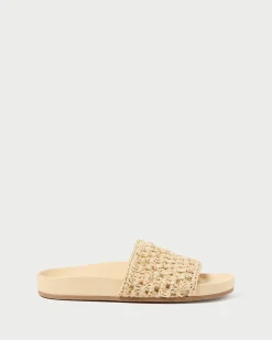 Henri Natural Crochet Leather Sandal