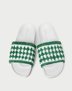 Henri Natural Crochet Leather Sandal