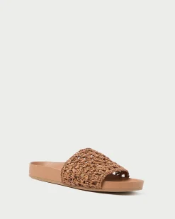 Henri Natural Crochet Leather Sandal