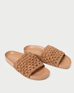 Henri Natural Crochet Leather Sandal
