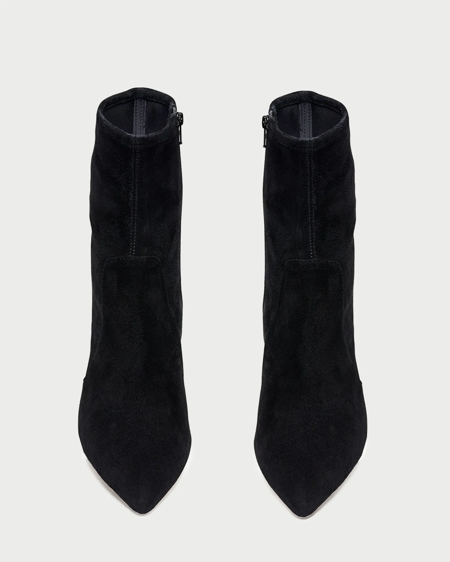 Isla Black Suede Slim Ankle Bootie