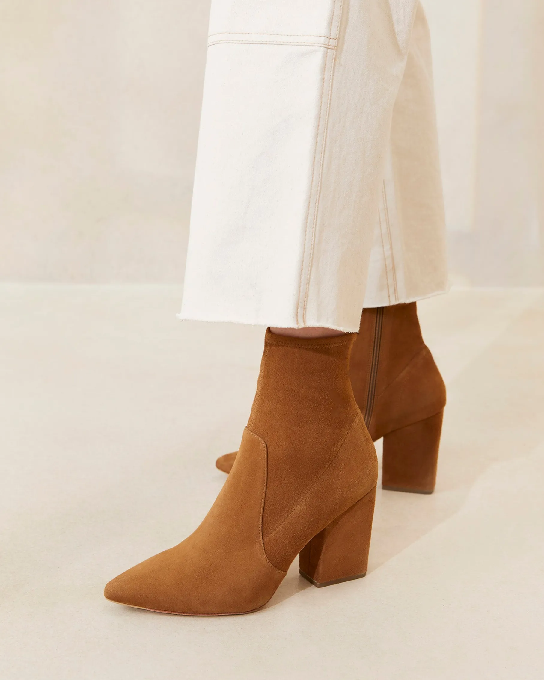 Isla Black Suede Slim Ankle Bootie