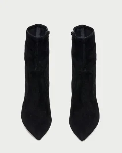 Isla Cacao Suede Slim Ankle Bootie