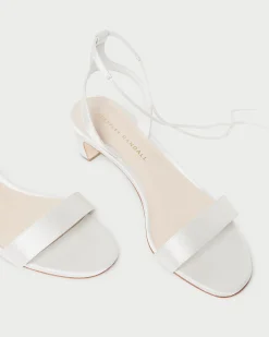 Jackie Champagne Mid Heel Sandal