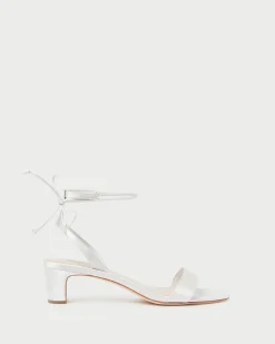 Jackie Cream Mid-Heel Sandal