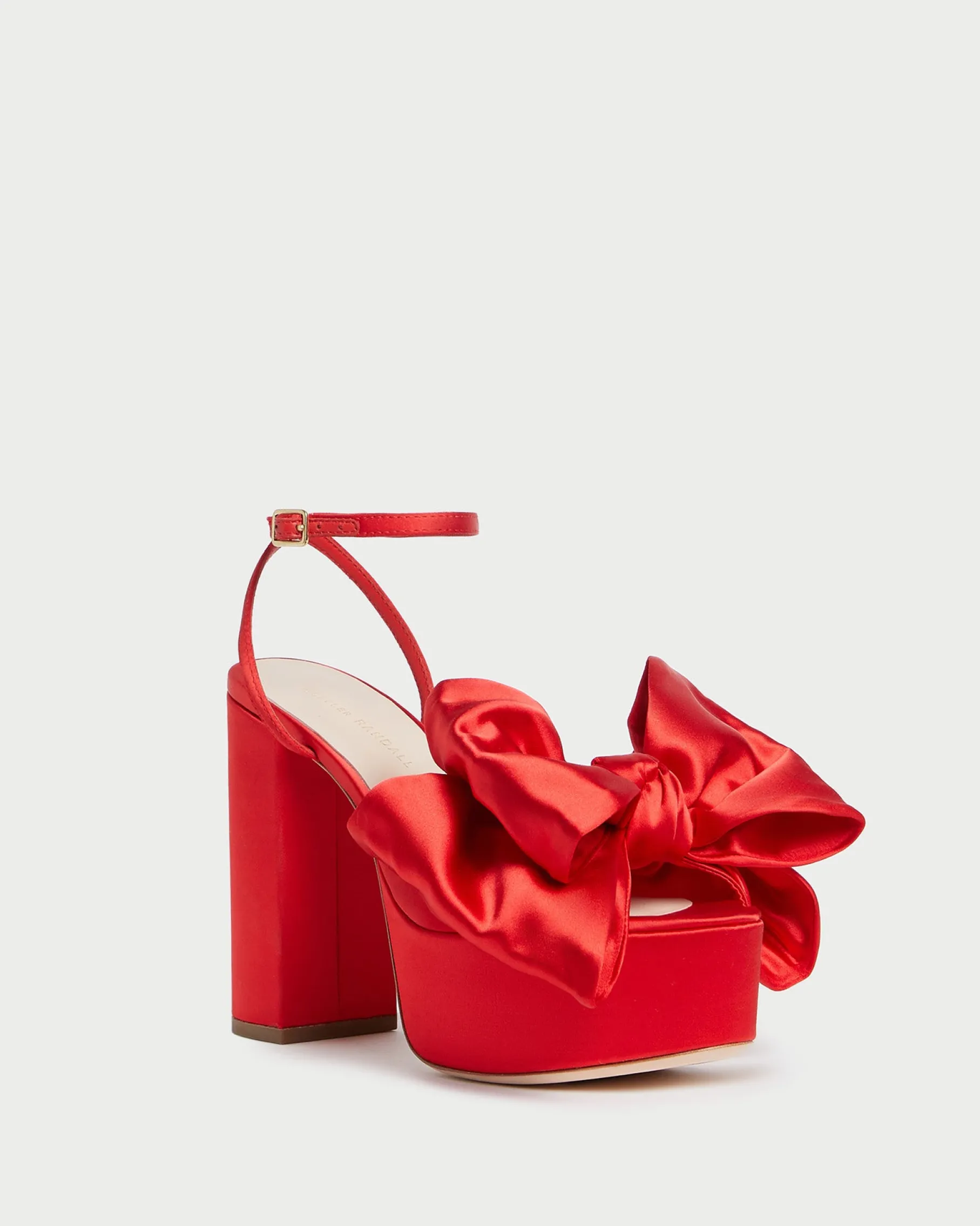 Kiki Black Satin Platform Sandal
