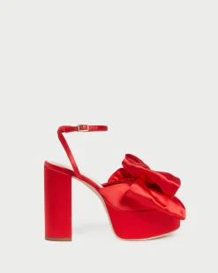 Kiki Black Satin Platform Sandal