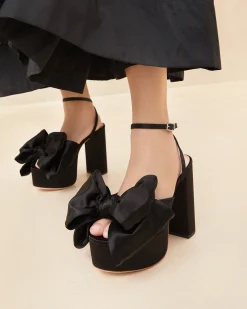 Kiki Red Satin Platform Sandal