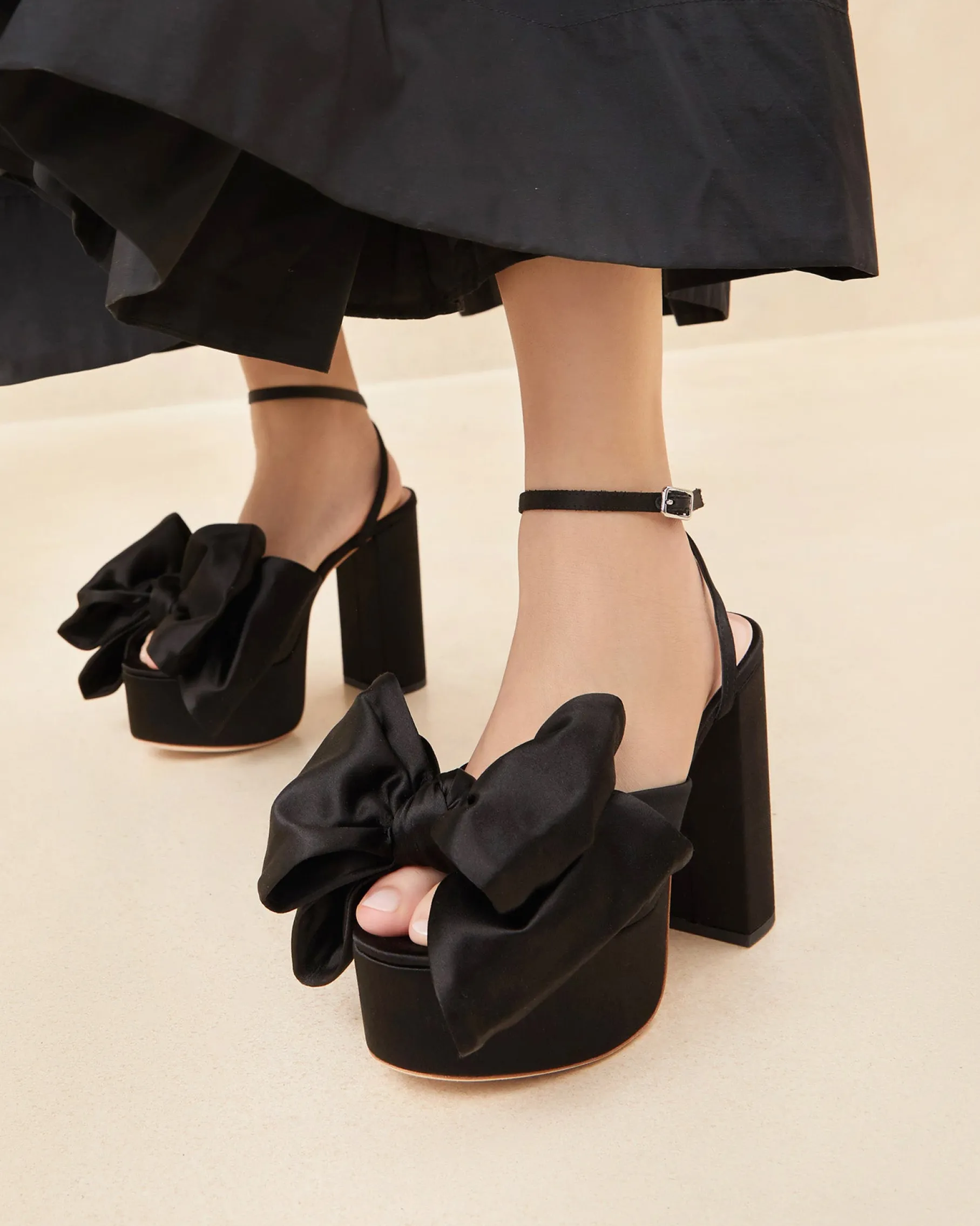Kiki Red Satin Platform Sandal