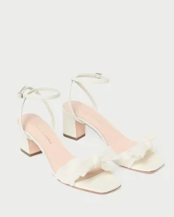 Kimora Champagne Pleated Bow Heel