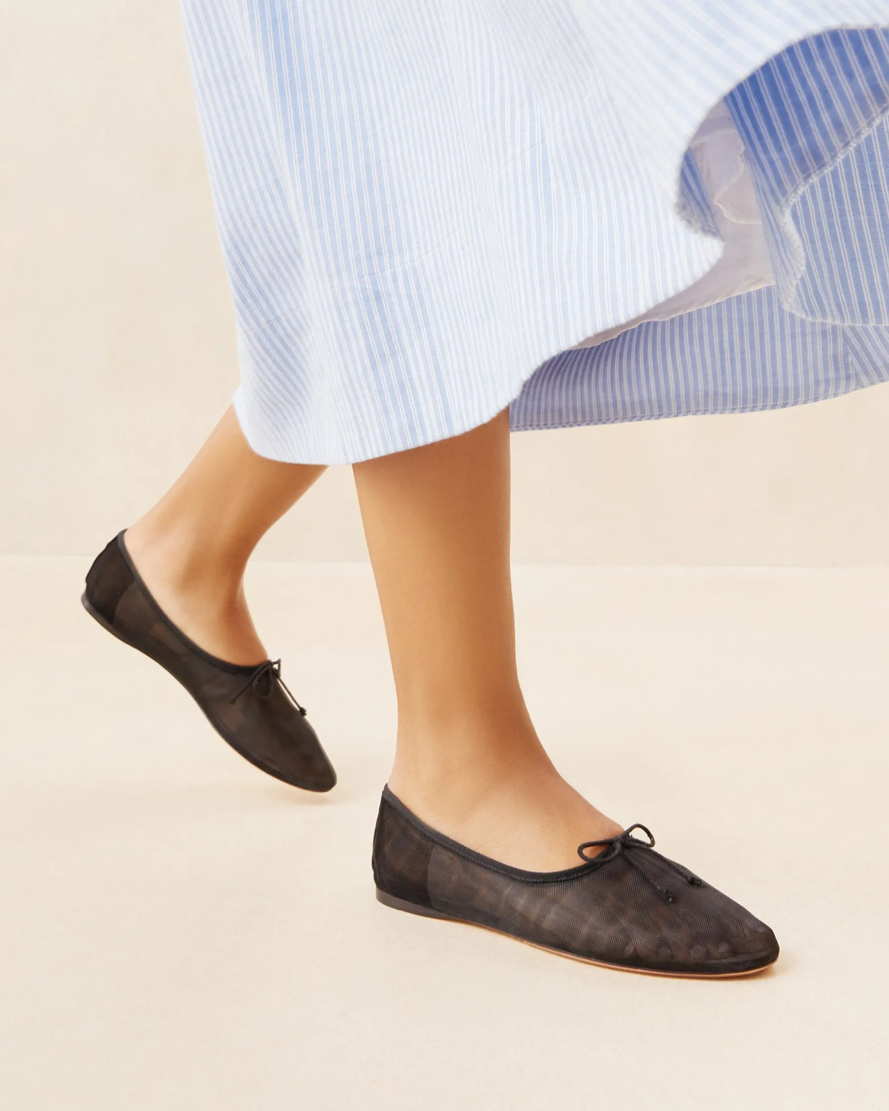 Landon Black Mesh Ballet Flat