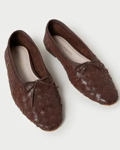 Landry Chocolate Woven Ballet Flat