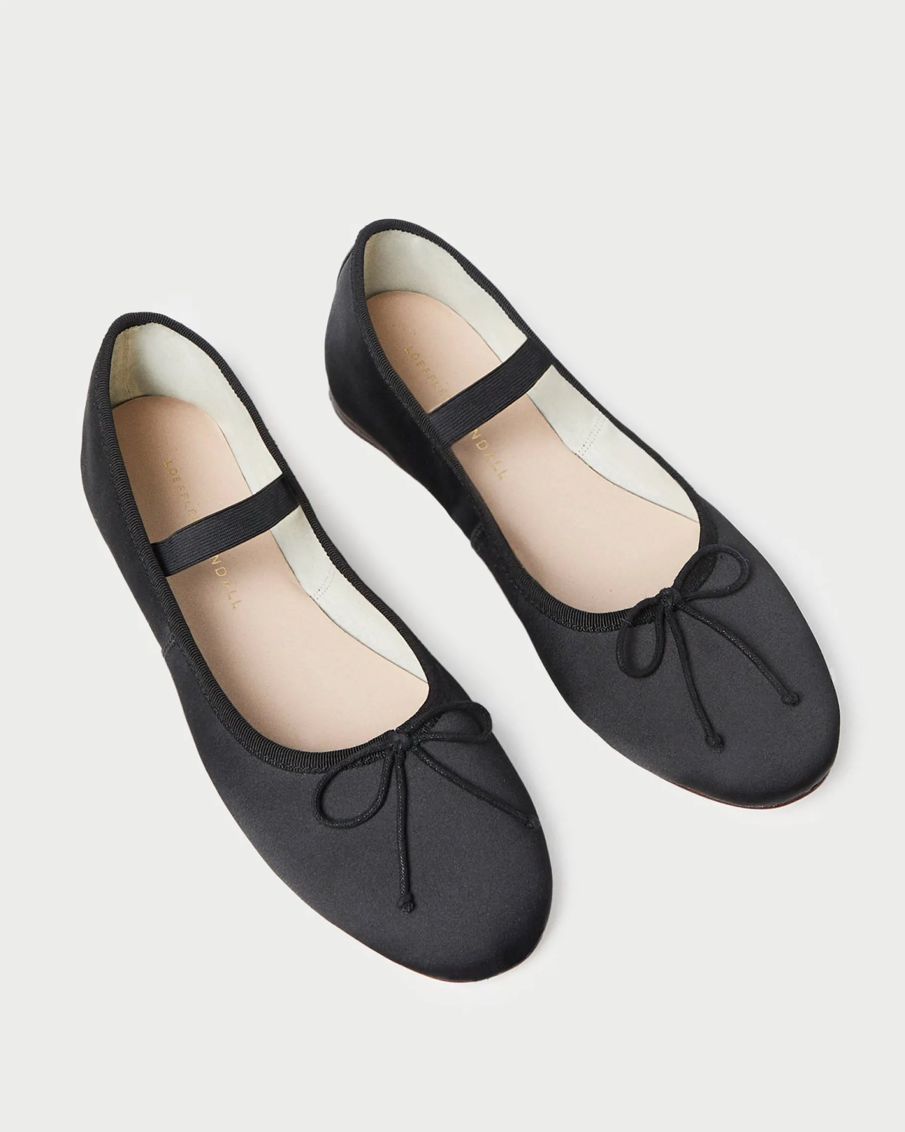 Leonie Black Leather Ballet Flat